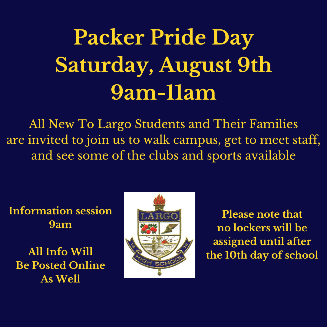 Join us August 9th From 9 - 11 a.m. to walk campus and sign up for clubs/sports